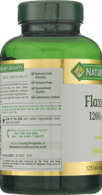 Nature's Bounty Flaxseed Oil Softgels; 1200 mg; 125 Count