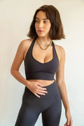 Seamless Halter Crop Top Sport Bra Activewear - SJB-DIAMOND ELITES