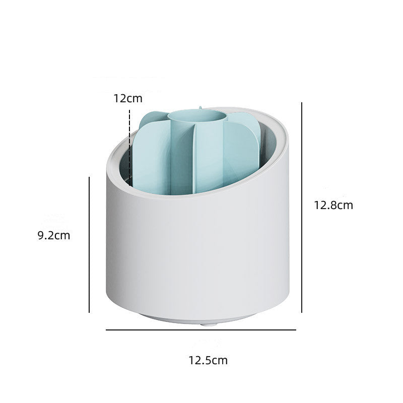 Dust Proof Household Acrylic Lipstick Cosmetic Storage Box Rotating Brush Barrel Pi-Mart