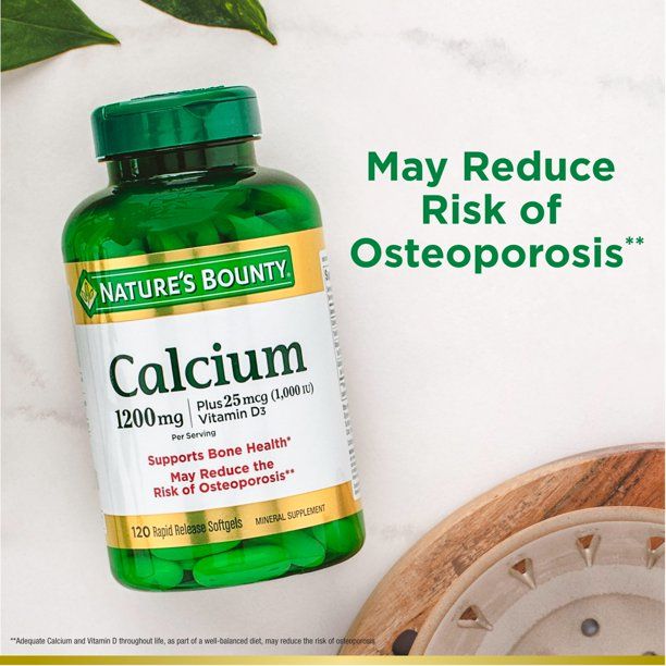Nature's Bounty Calcium Supplement + 1000 IU Vitamin D3; 120 Count EasyOptionXY LLC