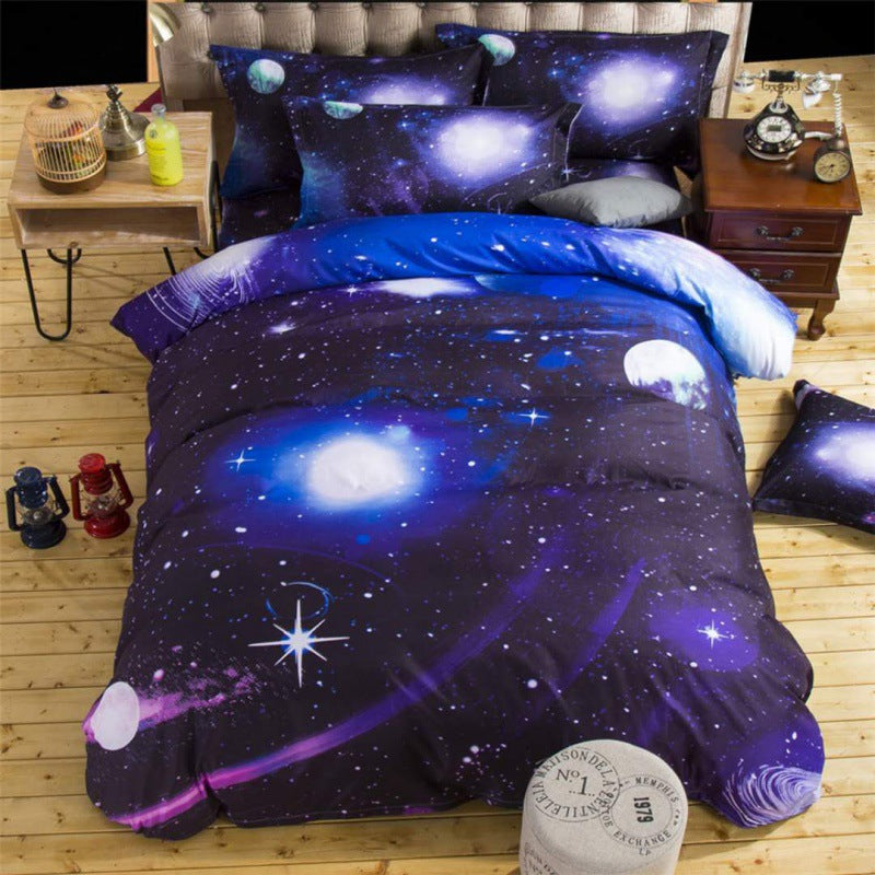 3D Print Bed Sheets Set Duvet Quilt Cover Sets Bed 4 Piece Pi-Mart