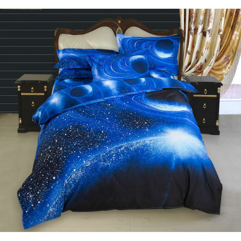 3D Print Bed Sheets Set Duvet Quilt Cover Sets Bed 4 Piece Pi-Mart