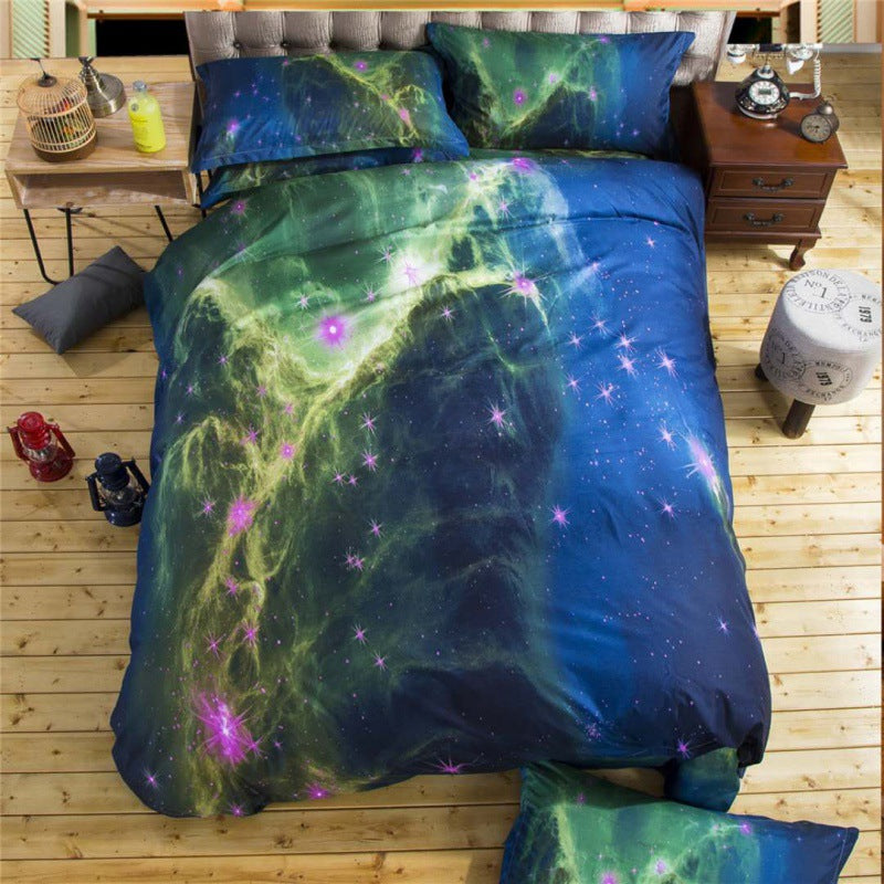 3D Print Bed Sheets Set Duvet Quilt Cover Sets Bed 4 Piece Pi-Mart