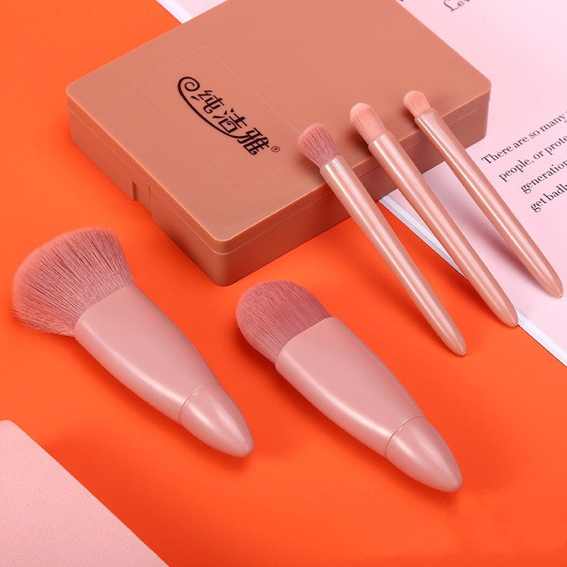 5Pcs Makeup Brushes Tool Set Cosmetic Powder Eye Shadow Foundation Blush Blending Make Up Brush Pi-Mart