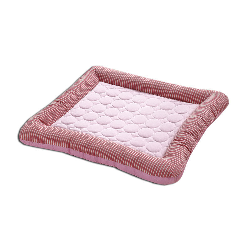 Pet Cooling Pad Bed For Dogs Cats Puppy Kitten Cool Mat Pet Blanket Ice Silk Material Soft For Summer Sleeping Pink Blue Breathable Pi-Mart