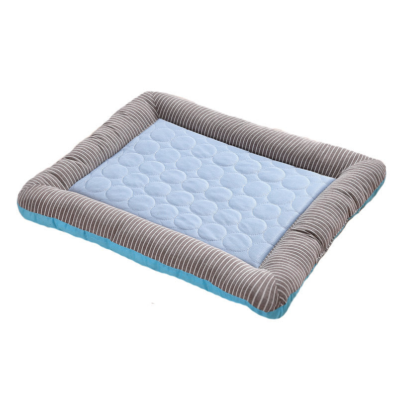 Pet Cooling Pad Bed For Dogs Cats Puppy Kitten Cool Mat Pet Blanket Ice Silk Material Soft For Summer Sleeping Pink Blue Breathable Pi-Mart