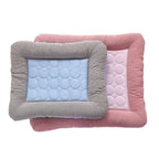 Pet Cooling Pad Bed For Dogs Cats Puppy Kitten Cool Mat Pet Blanket Ice Silk Material Soft For Summer Sleeping Pink Blue Breathable Pi-Mart