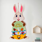 Easter Kids DIY Felt Bunny Pendants Toy with Detachable Alphabet Easter Ornament Kids Easter Gift for Home Door Wall Decoration Pi-Mart