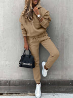 Women's New Hooded Sweatshirt Sports Suit