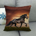 Flax Digital Printed Horse Pattern Pillowcase Lootquake LLC