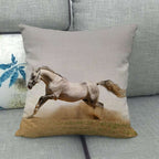Flax Digital Printed Horse Pattern Pillowcase Lootquake LLC