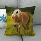 Flax Digital Printed Horse Pattern Pillowcase Lootquake LLC