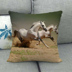 Flax Digital Printed Horse Pattern Pillowcase Lootquake LLC