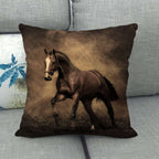 Flax Digital Printed Horse Pattern Pillowcase Lootquake LLC