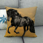 Flax Digital Printed Horse Pattern Pillowcase Lootquake LLC