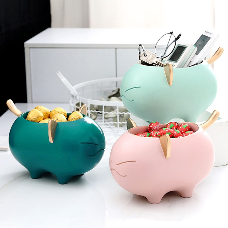 Desktop Storage Box Cute Creative Makeup Brush Bucket European Style Personality Decoration Pi-Mart