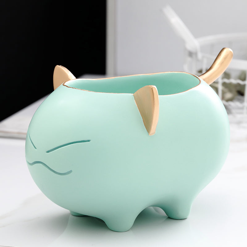 Desktop Storage Box Cute Creative Makeup Brush Bucket European Style Personality Decoration Pi-Mart