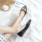 Rhinestone Single Shoes Women Korean Student Casual Shoes Pi-Mart