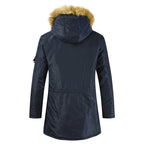 Mid-length Cotton-padded Jacket Men's Plus Velvet Thick Warm Jacket