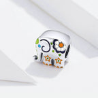 New 925 Sterling Silver Beaded Baby Elephant Animal Loose Beads