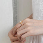 Vintage Ring Female Court Freshwater Pearl Index Finger Ring Pi-Mart