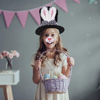 Easter Celebration Party Bunny Ear Hat Costume Accessories Cosplay Prop Easter Velvet Rabbit Ears Hat Party Decoration Pi-Mart