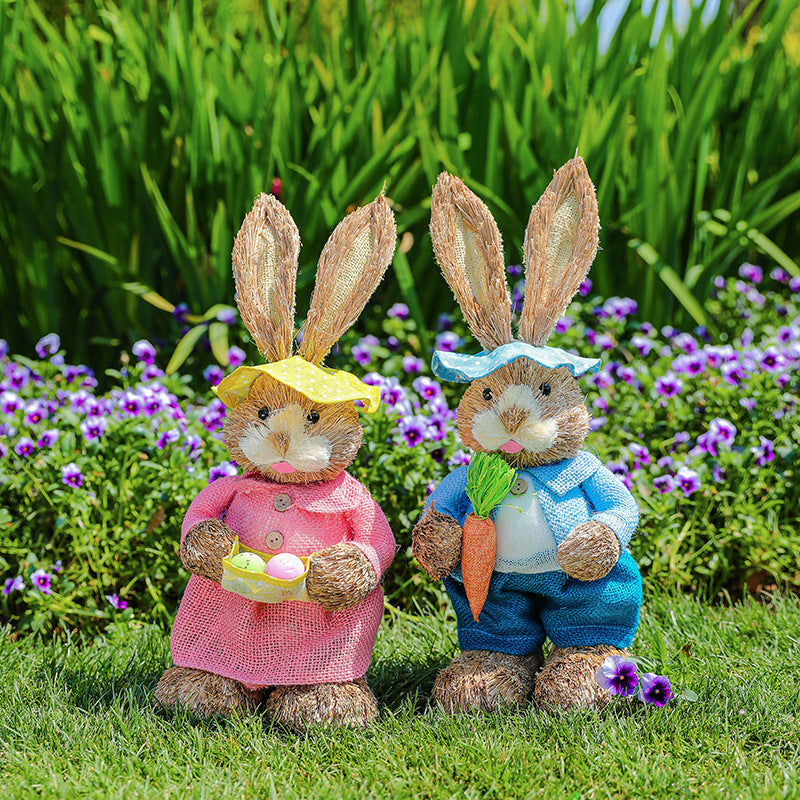 Easter Rabbit Decoration Ornaments Kindergarten Courtyard rabbit Decoration Garden Plant Corner Pi-Mart