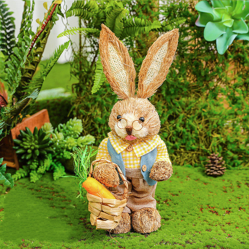 Easter Rabbit Decoration Ornaments Kindergarten Courtyard rabbit Decoration Garden Plant Corner Pi-Mart