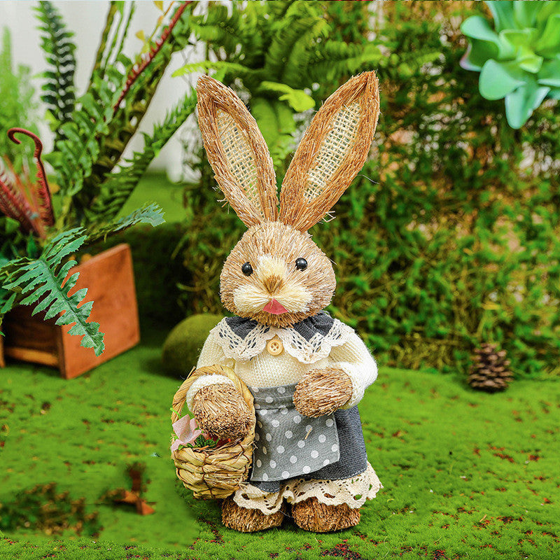 Easter Rabbit Decoration Ornaments Kindergarten Courtyard rabbit Decoration Garden Plant Corner Pi-Mart