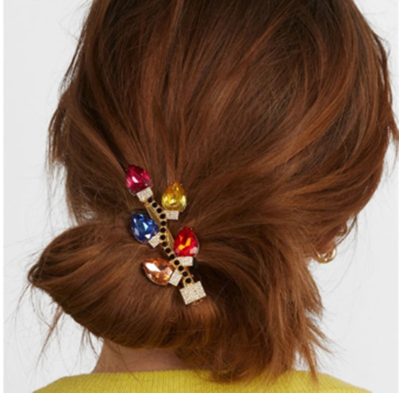 Alloy Diamond Earring Hairpin Set Pi-Mart