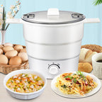 Multifunctional Electric Cooker Mini Noodle Cooker for Student Dormitory Bedroom Travel Folding Cooker Convenient Household Rice Pi-Mart