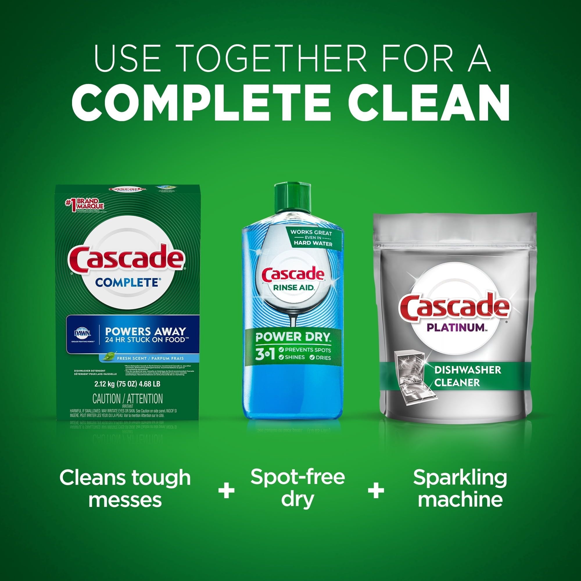 Cascade Powder Dishwasher Detergent, Fresh Scent, 125 ounces EasyOptionXY LLC