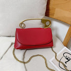 Ladies Personality Fashion Pin Top Handle Purse Leather Women Handbag Pi-Mart