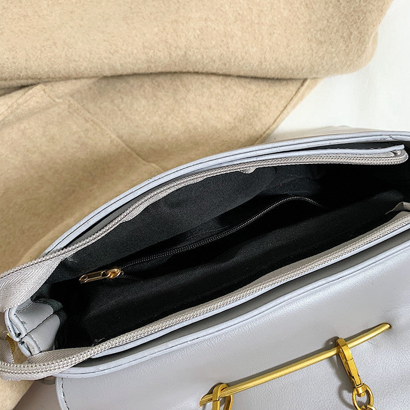 Ladies Personality Fashion Pin Top Handle Purse Leather Women Handbag Pi-Mart