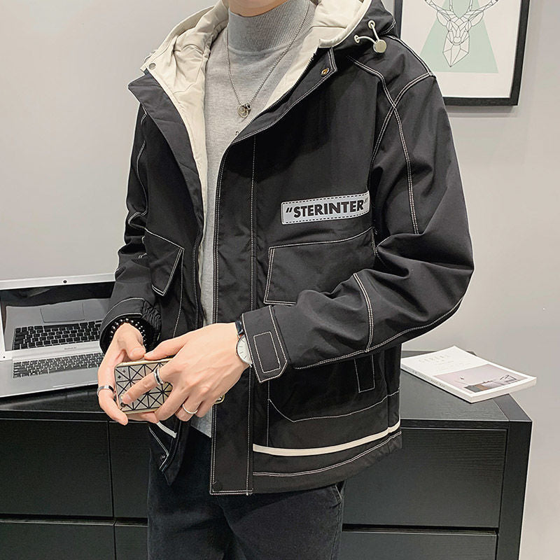 Workwear Jacket Men's Trend Brand Student Hooded Top Pi-Mart