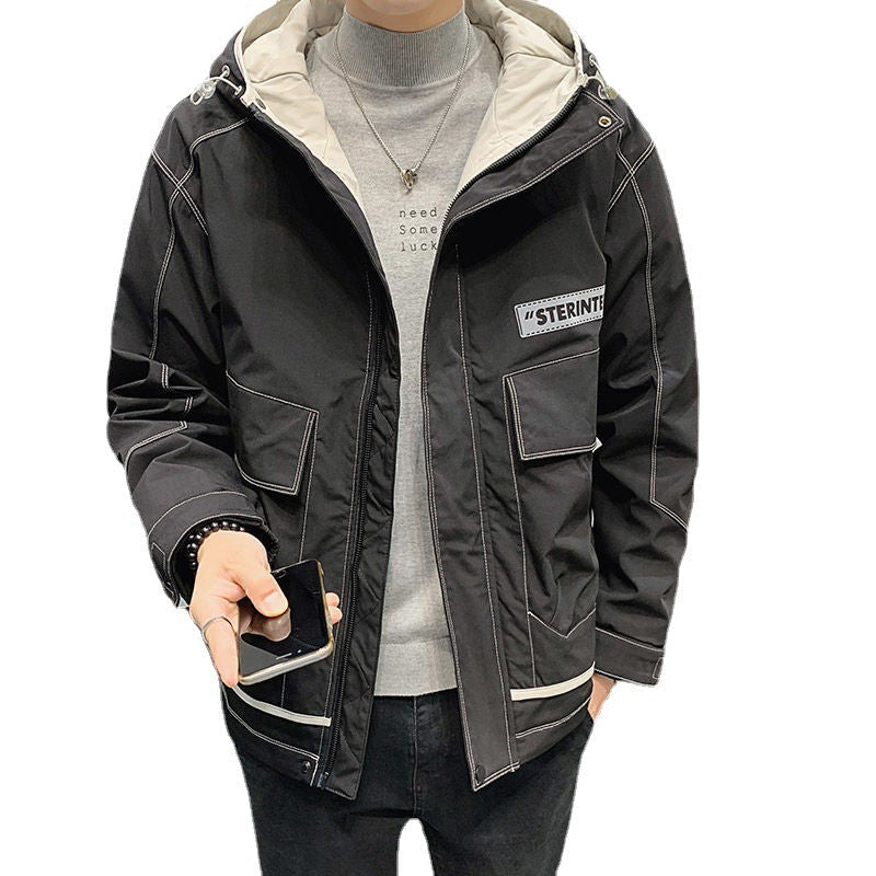 Workwear Jacket Men's Trend Brand Student Hooded Top Pi-Mart