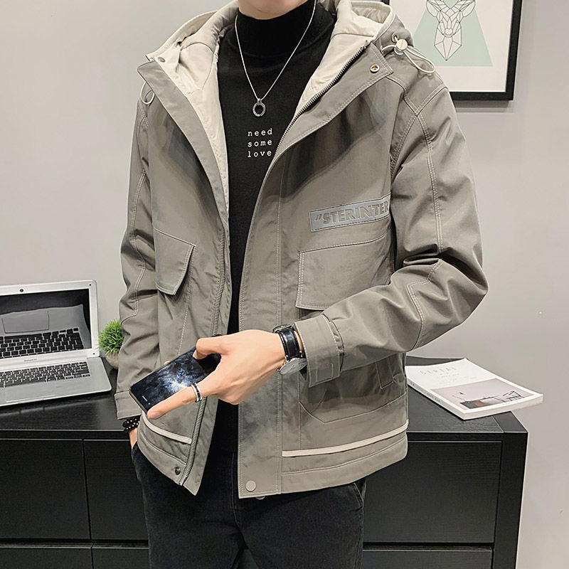 Workwear Jacket Men's Trend Brand Student Hooded Top Pi-Mart