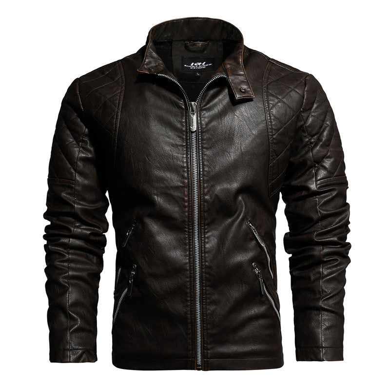 Men's Fashion Trendy Men Autumn And Winter Leather Jackets Pi-Mart