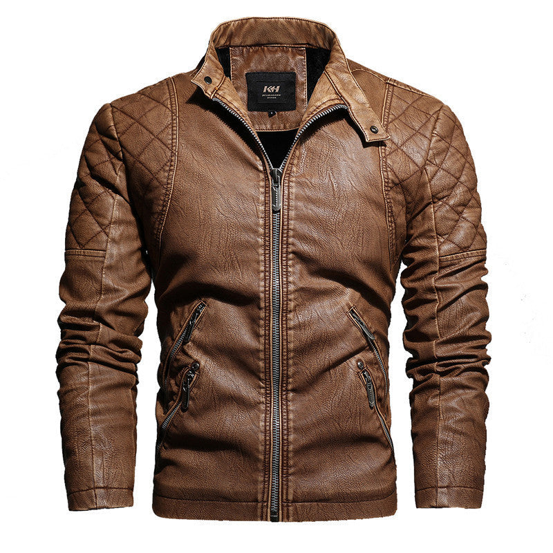 Men's Fashion Trendy Men Autumn And Winter Leather Jackets Pi-Mart