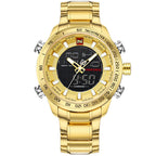 Waterproof LED Dual Display Multi-function Quartz Watch Pi-Mart