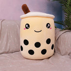 Cute Fruit Drink Plush Stuffed Soft Strawberry Milk Tea Plush Boba Tea Cup Toy Bubble Tea Pillow Cushion Kids Gift Pi-Mart