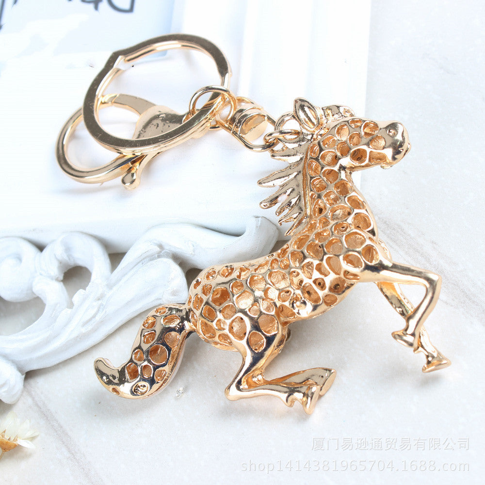 Zodiac Horse Horse Crystal Diamond Men's Keychain Lootquake LLC