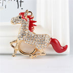 Zodiac Horse Horse Crystal Diamond Men's Keychain Lootquake LLC