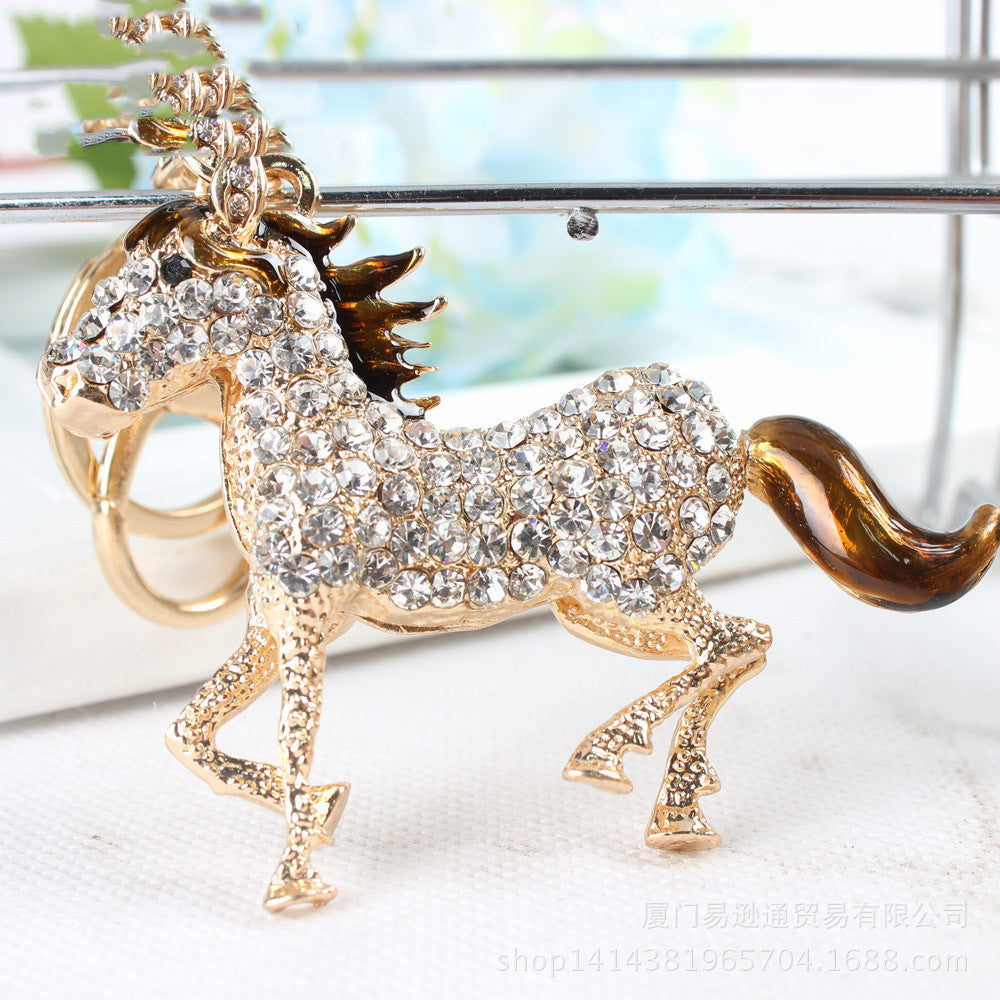 Zodiac Horse Horse Crystal Diamond Men's Keychain Lootquake LLC