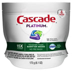 Cascade Platinum Dishwasher Detergent ActionPacs, Fresh, 11 Count