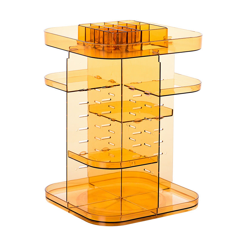 Rotating Acrylic Cosmetic Storage Box Transparent Pi-Mart