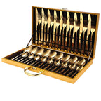 36-Pece Stainless Steel Steak Knife and Fork Set Pi-Mart