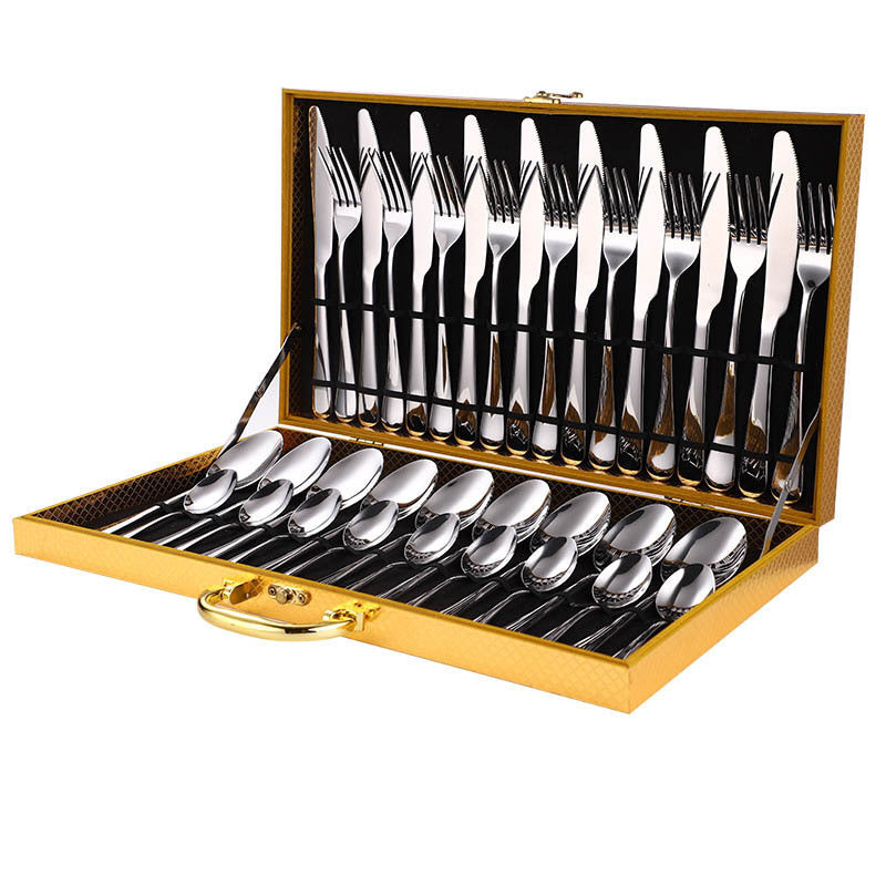 36-Pece Stainless Steel Steak Knife and Fork Set Pi-Mart