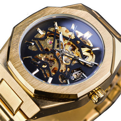 Fusini Automatic Mechanical Watch Hollow Mechanical Fashion Casual Europe And America Pi-Mart