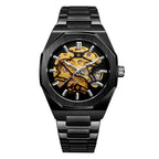 Fusini Automatic Mechanical Watch Hollow Mechanical Fashion Casual Europe And America Pi-Mart